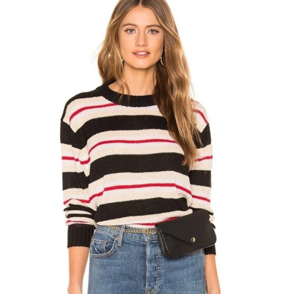 Revolve Tularosa Chunky Knit Striped Sweater Size XXS‎ Crew Neck Robbins Boho - Picture 2 of 10